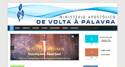Desktop Screenshot of devoltaapalavra.com.br